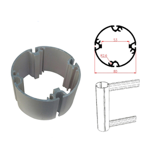 Aluminum 80mm Round Extrusion With Four Grooves