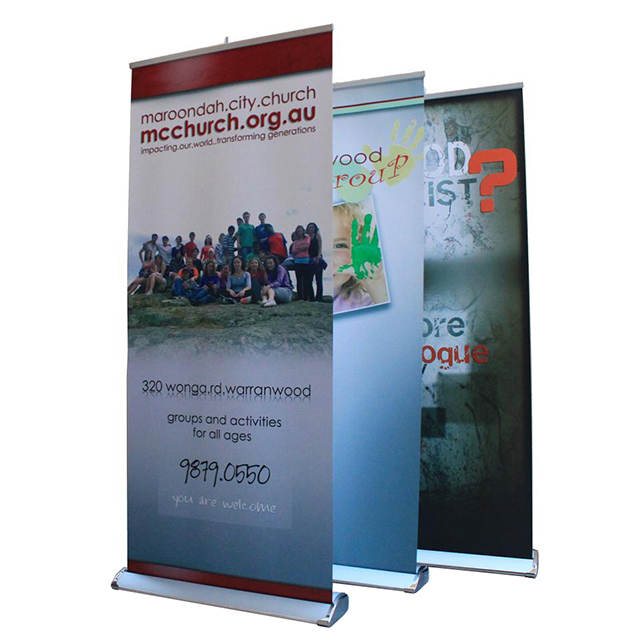 Luxury Chromed Single Sided Retractable Banner Stand D-R004