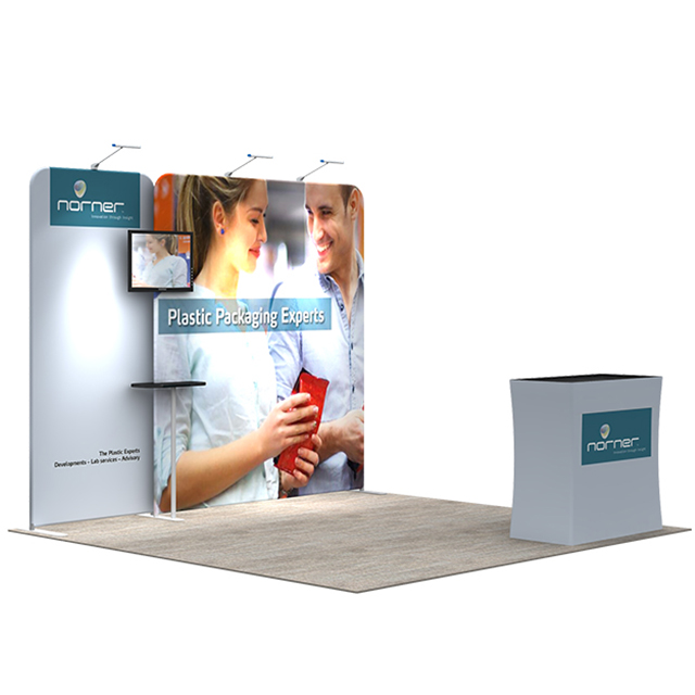 Custom Printed Portable 10 x10 Trade Show Booth Design