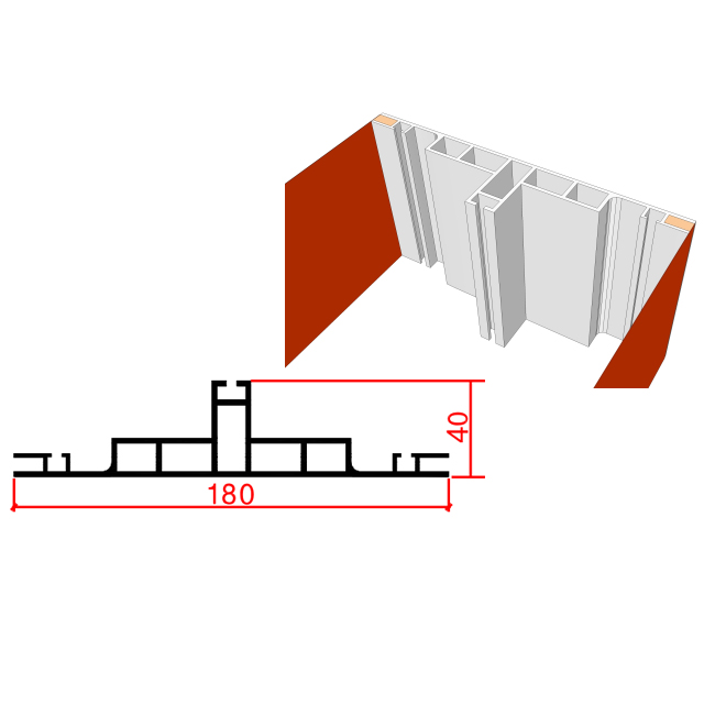 180mm Aluminum Double-sided Backlit SEG Extrusions for LED Light Box