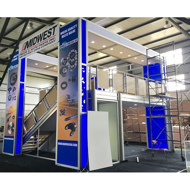 Custom Double Deck Exhibition Stand Modular Two Storys Booths for Trade Show