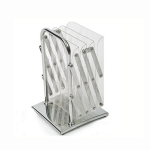 China A4 Folding Stainless Steel Brochure Holder D-H008