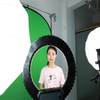 Portable green screen background for video call easy to install 