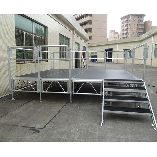 Easy Set-up Weather Resistant Height Adjustable Modular 4ftx4ft All Terrain Stage for Outdoor Event