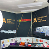 Exhibition booth fashion design double-sided backdrop or video Get Quote Now